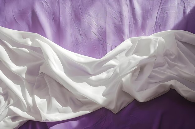 Un fond violet et blanc avec un drap blanc qui dit le mot