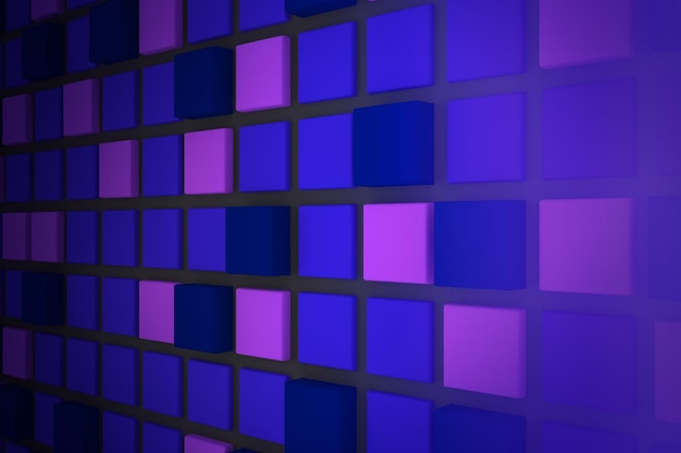 Fond violet avec des cubes 3D