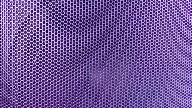 Fond violet avec une grille de cercles.