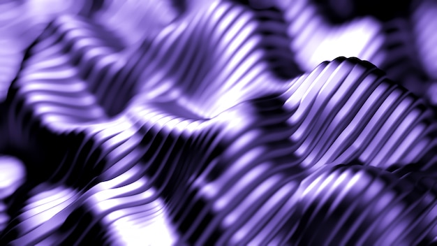 Fond violet avec des lignes. Rendu 3D.