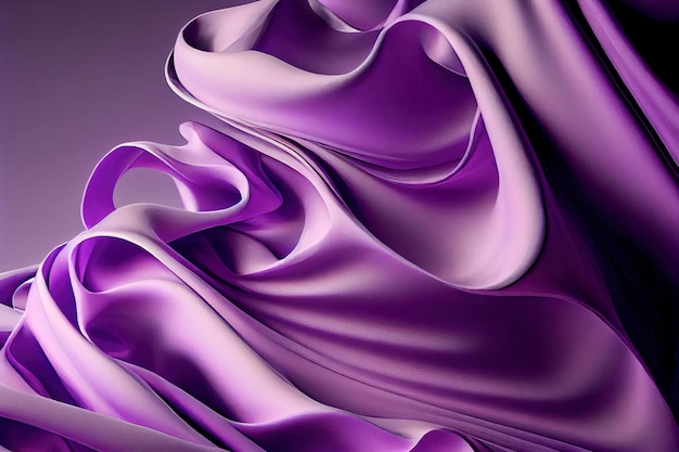 Fond violet tissu 3D Generative AI