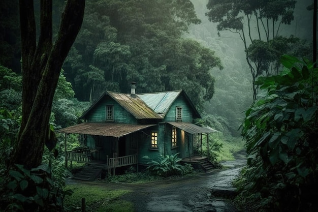 Fonds d'écran La maison dans la jungle