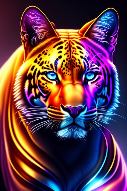 Fonds d'écran Neon Tiger en haute définition