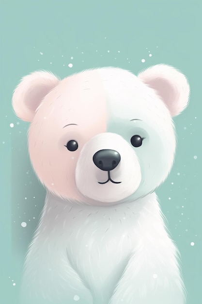 Fonds d'écran ours polaire pour iphone xs et android.