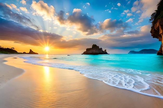 Photo fonds des plages de la mer, côte bleue et îles