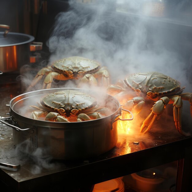 La fondue du crabe révèle un point de vue gastronomique moléculaire sur le processus délicat