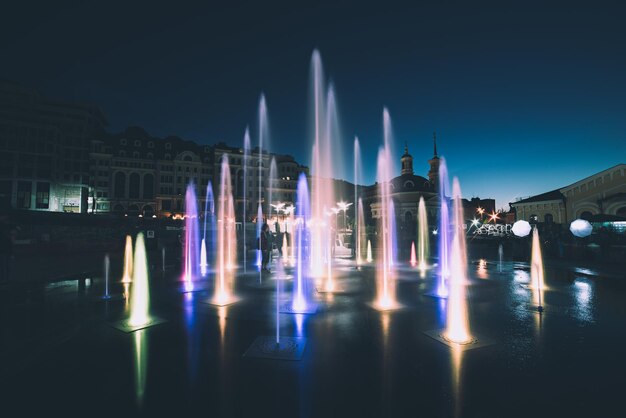 Fontaine colorée musicale