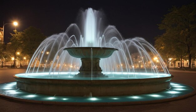 Photo une fontaine avec un panneau disant eau au centre