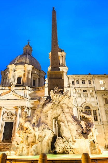 La fontaine de la Piazza Navona à Rome