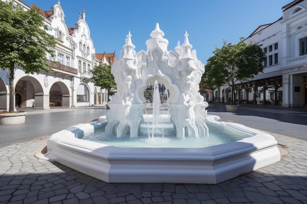 la fontaine sur la place