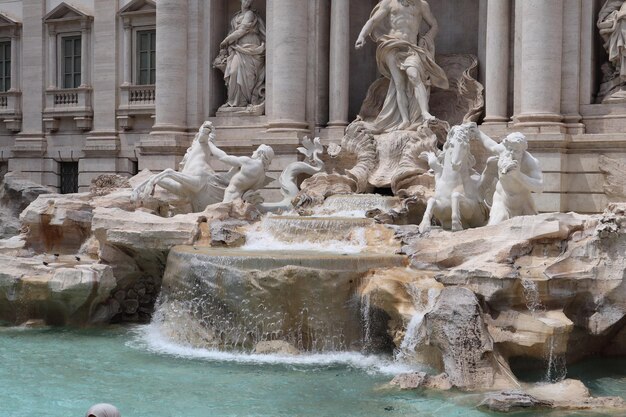 Photo la fontaine de trevi à rome, en italie