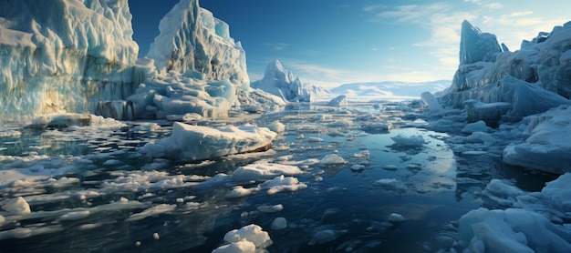 fonte des icebergs dans l'océan IA générative