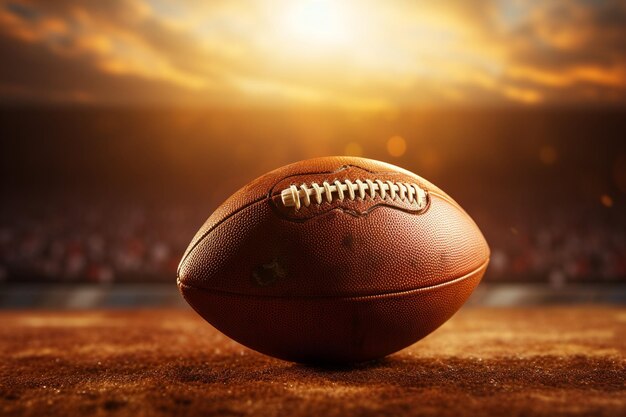 Football américain avec sunburst