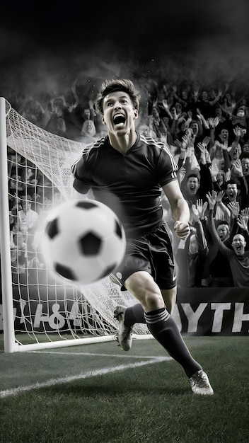 Le football dans le concept de succès des buts