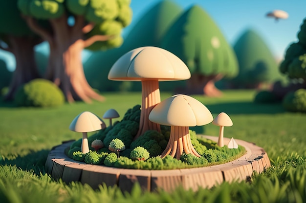 Forêt Aliments Ingrédients Champignon Fond D'écran Fond Illustration HD Photographie