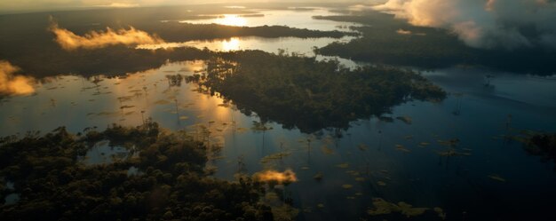 Photo la forêt amazonienne au brésil, photo aérienne