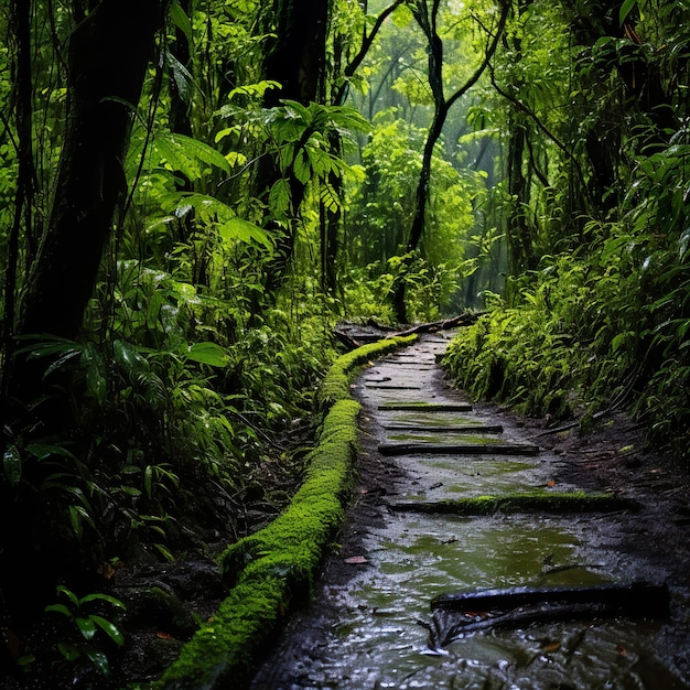 forêt amazonienne, jungle profonde, pluie