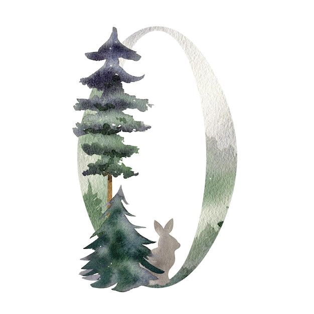 Forêt aquarelle numéro 0