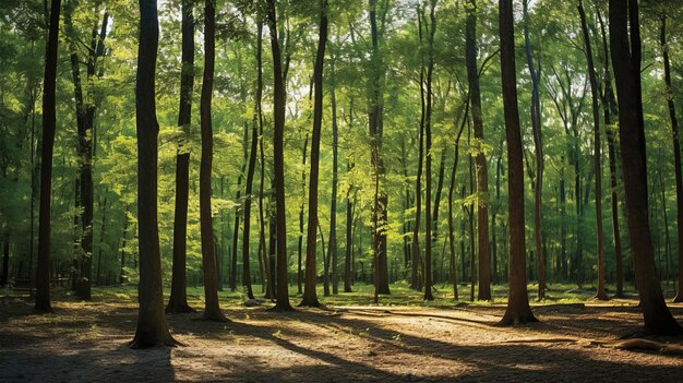 une forêt avec un arbre qui a un signe qui dit citation sur elle