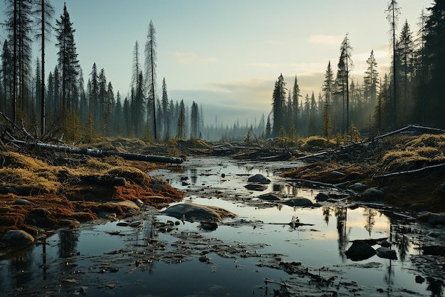 La forêt arctique touchée par le réchauffement climatique