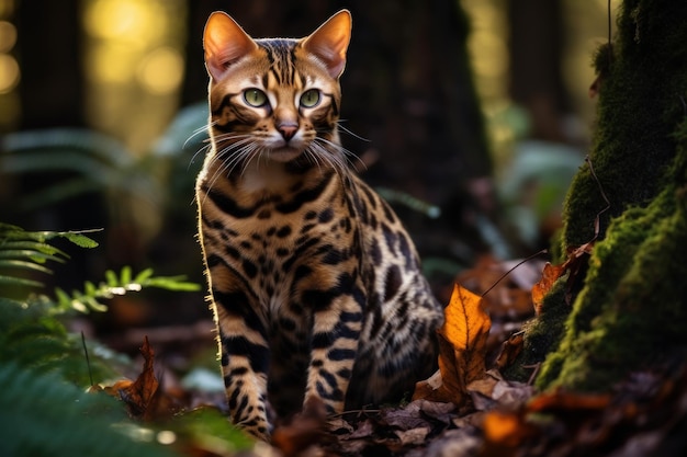 Forêt dense de chats du Bengale Mammifère animal domestique Générer Ai