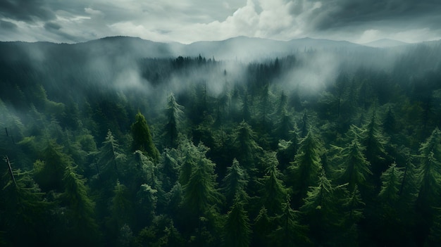 Forêt diurne d'en haut