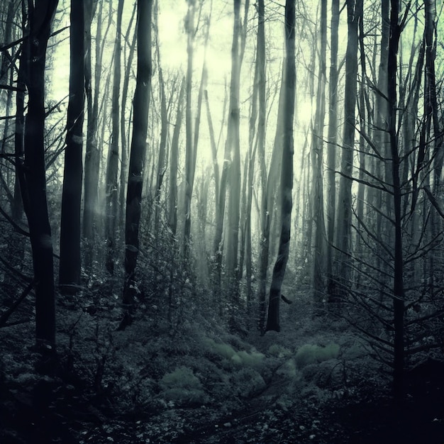 une forêt effrayante