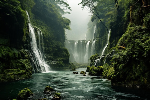 la forêt entourant les chutes de san bernardino colombie