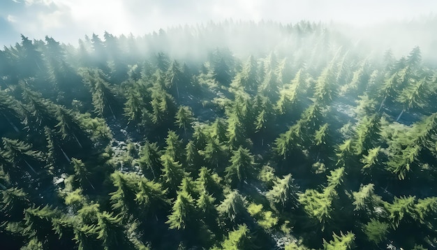 Forêt en été de la hauteur du drone Ecologique écologique sûr Conservation