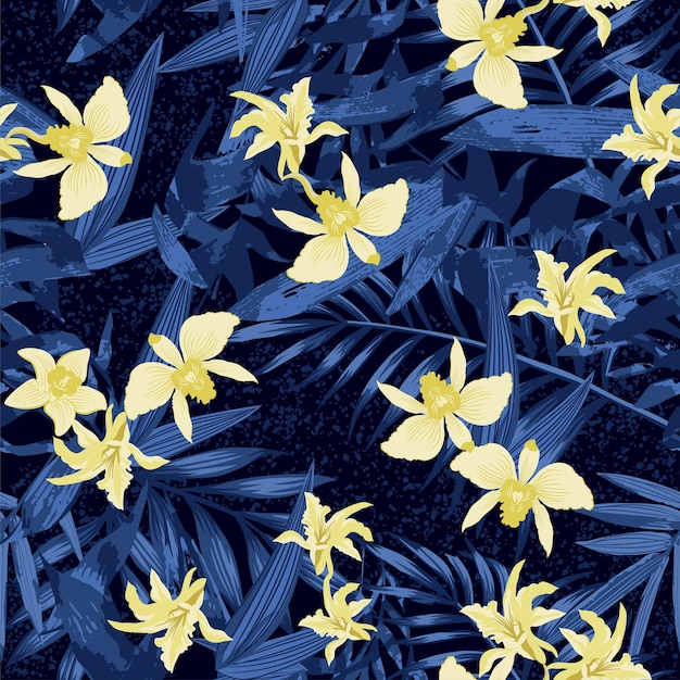 forêt exotique et orchidée