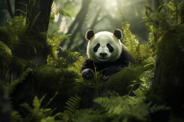 La forêt géante de l'arbre de Panda génère Ai