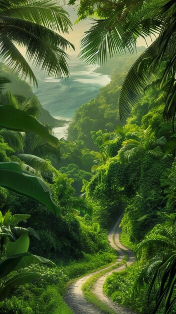 Une forêt majestueuse avec beaucoup d'arbres