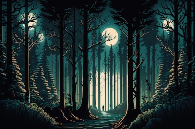 Forêt nocturne