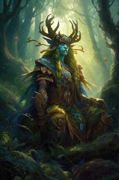 La forêt de Nordrassil, le magnifique Cernunnos, le punk, l'elfe de la nuit, le druide.