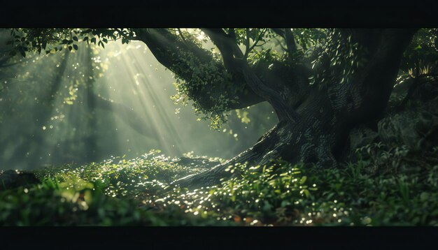 Une forêt où règnent le silence et la paix