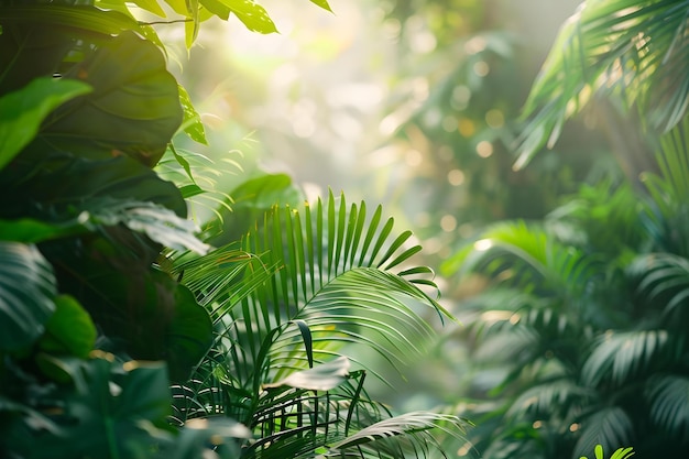 Photo forêt tropicale luxuriante avec diverses espèces végétales écosystèmes complets zones fertiles concept forêts tropicales tropicales biodiversité écosystèmes flora et faune diversité botanique