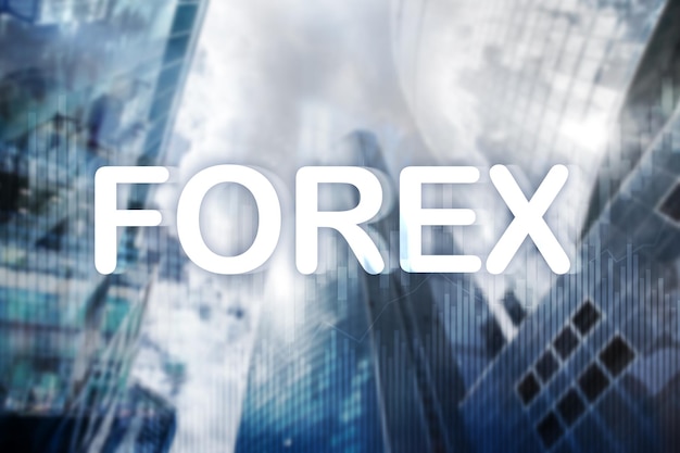 Forex trading et concept d'investissement sur fond flou double exposition