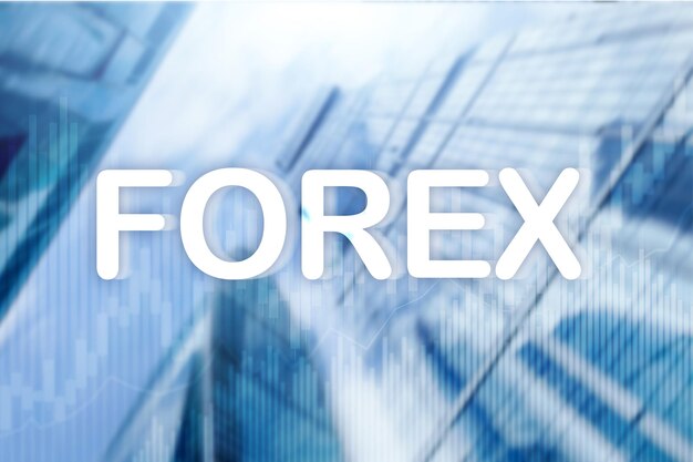 Forex trading et concept d'investissement sur fond flou double exposition