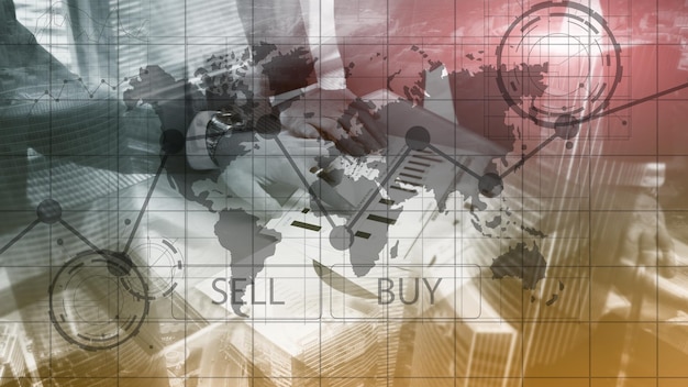 Forex Trading Investment Financial Chart Graphiques Concept commercial et technologique
