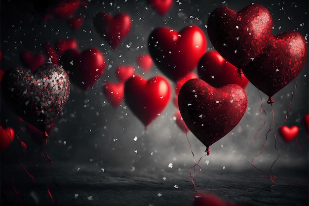 Format coeur ballon Saint Valentin