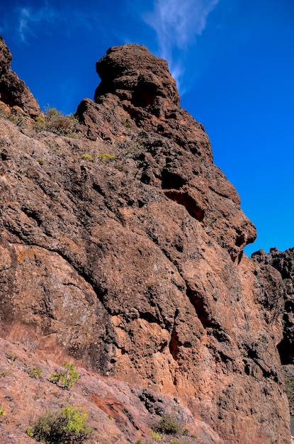 Formation basaltique de roche volcanique à Gran Canaria Îles Canaries