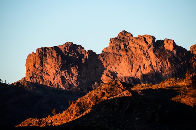 Formation basaltique de roche volcanique à Gran Canaria Îles Canaries