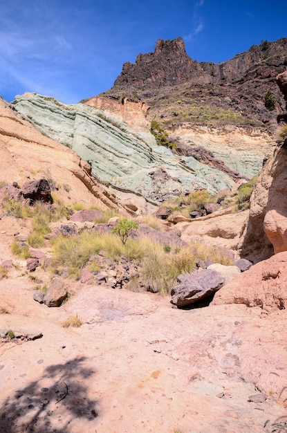 Formation basaltique de roches volcaniques à Gran Canaria