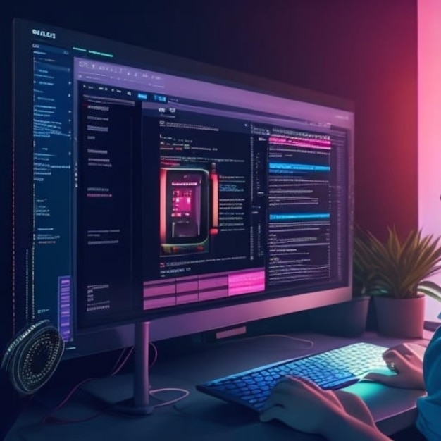 Photo formation en développement de logiciels avec codage _ai_generated