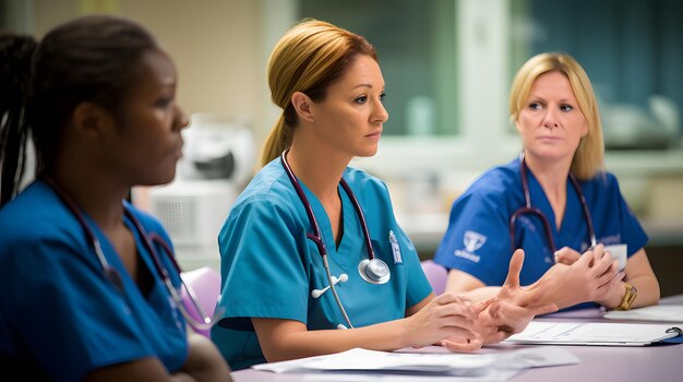 Photo une formation médicale avec des médecins et des étudiants