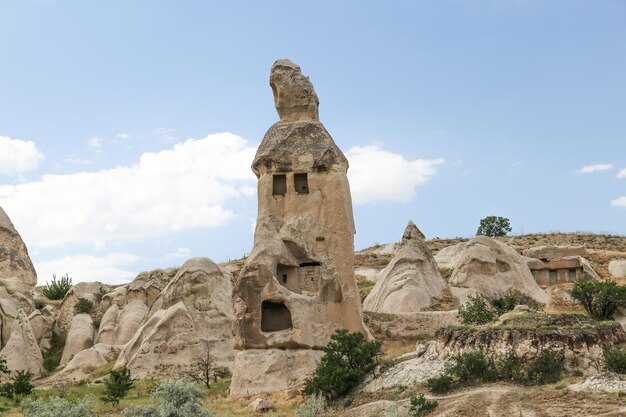 Formation rocheuse dans la vallée des pigeons en Cappadoce