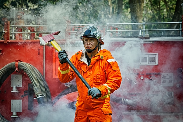 Photo formation en sauvetage d'urgence en cas d'incendie