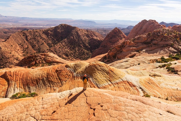 Formations de grès dans l'Utah, aux États-Unis. Appartements Yant