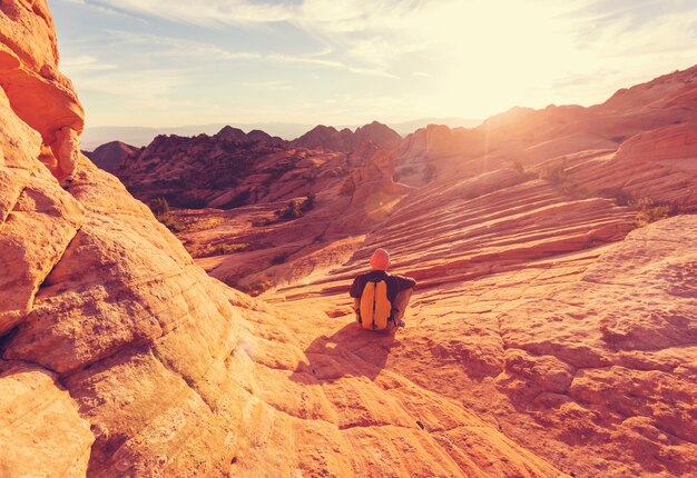 Formations de grès dans l'Utah, États-Unis