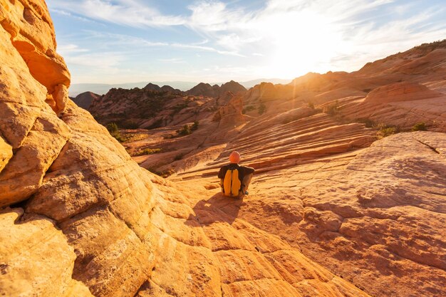 Formations de grès dans l'Utah, États-Unis